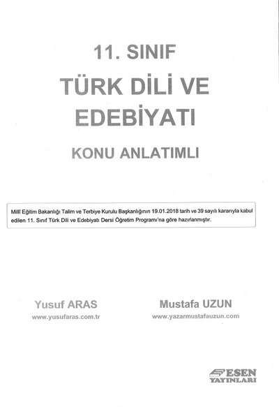 TÜRK DİLİ VE EDEBİYATI KONU ANLATIMLI Panda Fotokopi & Baskı Merkezi