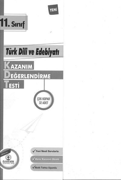 TÜRK DİLİ VE EDEBİYATI KAZANIM DEĞERLENDİRME TESTİ 32 ADET Panda Fotokopi & Baskı Merkezi