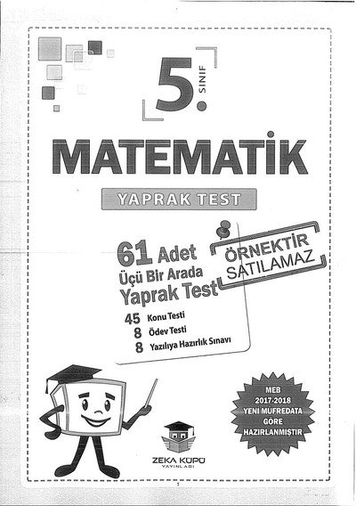 MATEMATİK YAPRAK TEST Panda Fotokopi & Baskı Merkezi