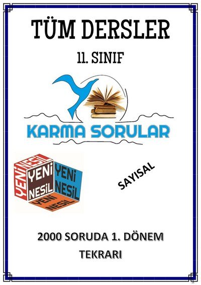 TÜM DERSLER 2000 SORUDA 1. DÖNEM TEKRARI SAYISAL Panda Fotokopi & Baskı Merkezi