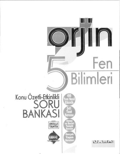 ORJİN FEN BİLİMLERİ SORU BANKASI Panda Fotokopi & Baskı Merkezi