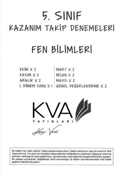 KAZANIM TAKİP DENEMELERİ FEN BİLİMLERİ Panda Fotokopi & Baskı Merkezi