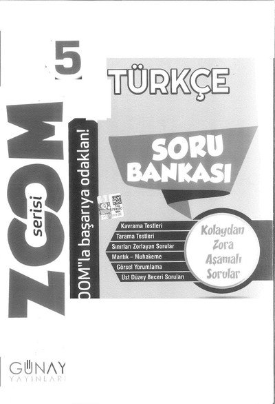 ZOOM SERİSİ TÜRKÇE SORU BANKASI Panda Fotokopi & Baskı Merkezi