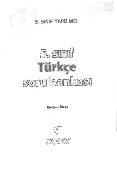 TÜRKÇE SORU BANKASI Panda Fotokopi & Baskı Merkezi