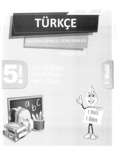 TÜRKÇE KAZANIM MERKEZLİ SORU BANKASI Panda Fotokopi & Baskı Merkezi