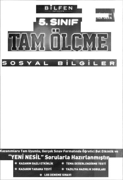 TAM ÖLÇME SOSYAL BİLGİLER