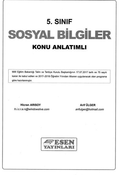 SOSYAL BİLGİLER KONU ANLATIMLI Panda Fotokopi & Baskı Merkezi