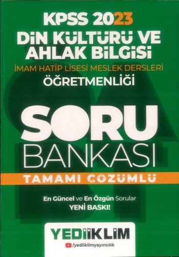 DİN KÜLTÜRÜ VE AHLAK BİLGİSİ ÖĞRETMENLİĞİ (İMAM HATİP LİSESİ MESLEK DERSLERİ) TAMAMI ÇÖZÜMLÜ SORU BANKASI Panda Fotokopi & Baskı Merkezi