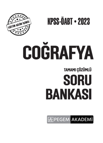 COĞRAFYA TAMAMI ÇÖZÜMLÜ SORU BANKASI Panda Fotokopi & Baskı Merkezi