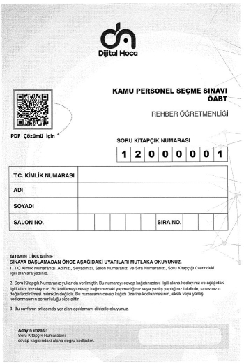 REHBER ÖĞRETMENLİĞİ 6*75 DENEME ÇÖZÜMLÜ Panda Fotokopi & Baskı Merkezi