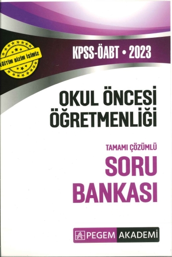 OKUL ÖNCESİ ÖĞRETMENLİĞİ TAMAMI ÇÖZÜMLÜ SORU BANKASI Panda Fotokopi & Baskı Merkezi