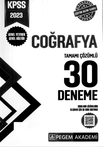 COĞRAFYA 30 DENEME TAMAMI ÇÖZÜMLÜ Panda Fotokopi & Baskı Merkezi