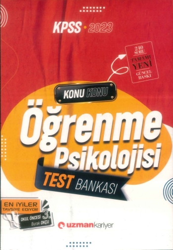 ÖĞRENME PSİKOLOJİSİ TEST BANKASI KONU KONU Panda Fotokopi & Baskı Merkezi