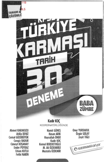 TÜRKİYE KARMASI TARİH 30 DENEME Panda Fotokopi & Baskı Merkezi