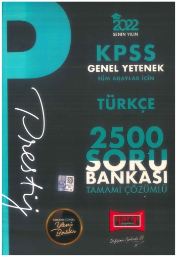 PRESTİJ SERİSİ TÜRKÇE 2500 SORU BANKASI ÇÖZÜMLÜ Panda Fotokopi & Baskı Merkezi