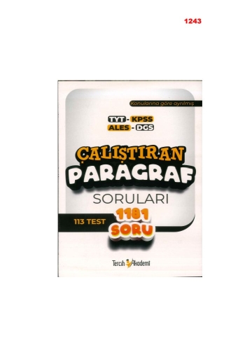 ÇALIŞTIRAN PARAGRAF SORULARI 1181 SORU Panda Fotokopi & Baskı Merkezi