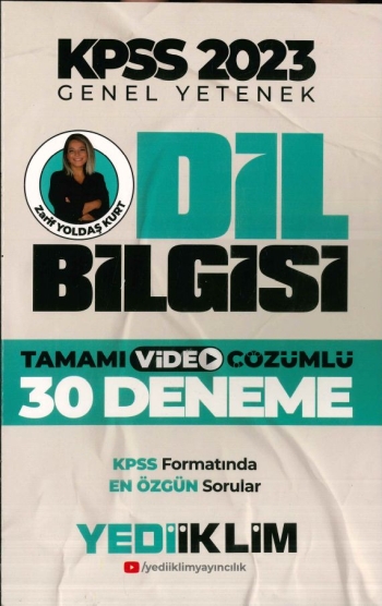 DİL BİLGİSİ TAMAMI VİDEO ÇÖZÜMLÜ 30 DENEME Panda Fotokopi & Baskı Merkezi