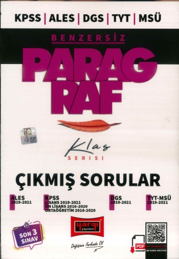 BENZERSİZ PARAGRAF KLAS SERİSİ ÇIKMIŞ SORULAR (2019-2021) Panda Fotokopi & Baskı Merkezi