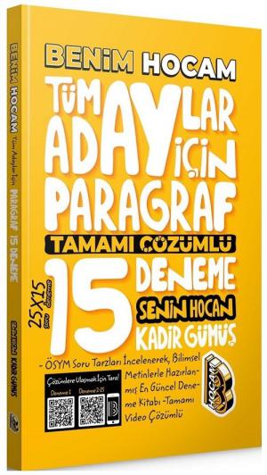 Tüm Adaylar İçin Paragraf Tamamı Çözümlü 15 Deneme Panda Fotokopi & Baskı Merkezi