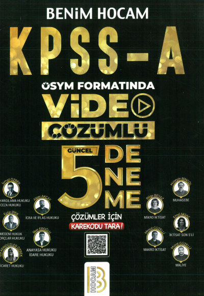 KPSS A Grubu ÖSYM Formatında Video Çözümlü 5 Deneme Benim Hocam Yayınları Panda Fotokopi & Baskı Merkezi