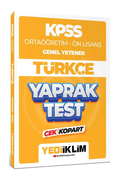 Ortaöğretim Ön Lisans Genel Yetenek Türkçe Çek Kopart Yaprak Test Panda Fotokopi & Baskı Merkezi