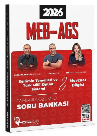 2026 MEB-AGS Eğitimin Temelleri ve Türk Milli Eğitim Sistemi, Mevzuat Bilgisi Soru Bankası Çözümlü Hoca Kafası Yayınları Panda Fotokopi & Baskı Merkezi