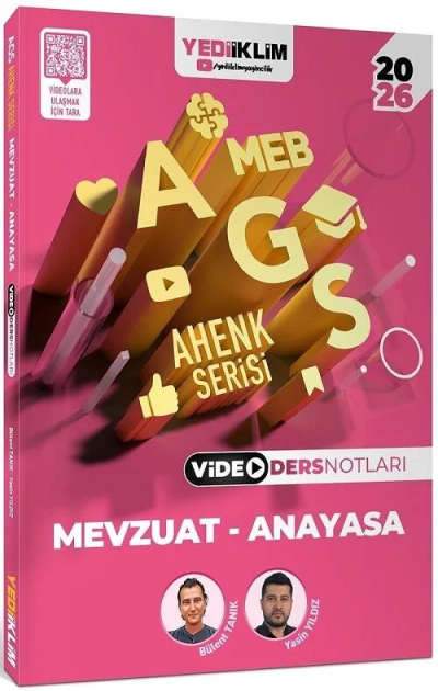 2026 MEB-AGS Mevzuat Anayasa Video Ders Notları Ahenk Serisi Yediiklim Yayınları Panda Fotokopi & Baskı Merkezi