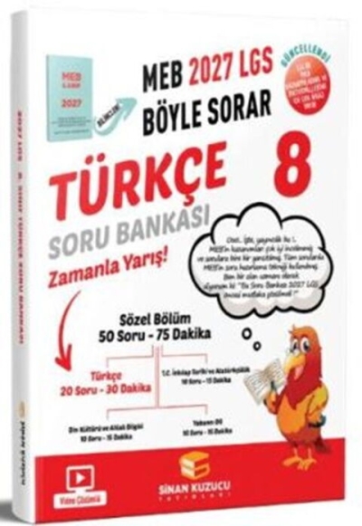 2027 8. Sınıf LGS Türkçe Soru Bankası Sinan Kuzucu Yayınları