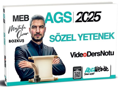 2025 MEB-AGS Sözel Yetenek Video Ders Notu HocaWebde Yayınları Panda Fotokopi & Baskı Merkezi