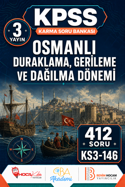 Osmanlı Duraklama, Gerileme ve Dağılma Dönemi 3 Yayın 412 Soru (Benim Hocam - CBA - Hoca Kafası Yayınları) Panda Fotokopi & Baskı Merkezi