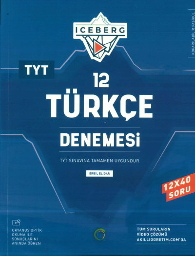 TYT Türkçe Iceberg 12 Deneme Okyanus Yayınları Panda Fotokopi & Baskı Merkezi