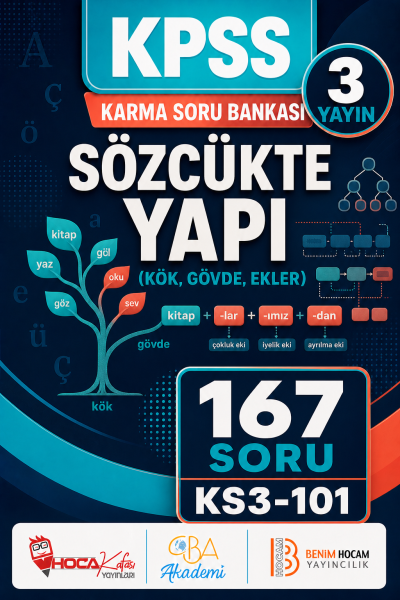 Sözcükte Yapı (Kök, Gövde, Ekler) 3 Yayın 167 Soru (Benim Hocam - CBA - Hoca Kafası Yayınları) Panda Fotokopi & Baskı Merkezi