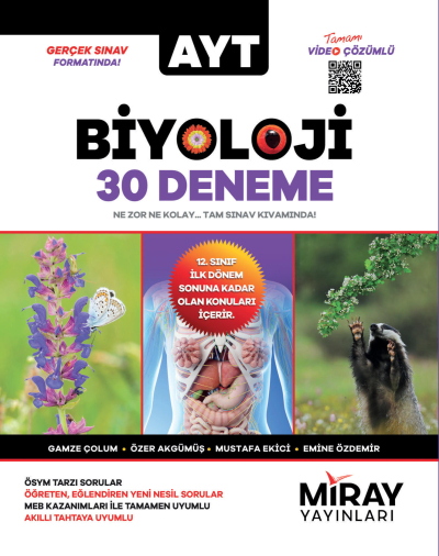 AYT Biyoloji 30 Deneme Miray Yayınları Panda Fotokopi & Baskı Merkezi