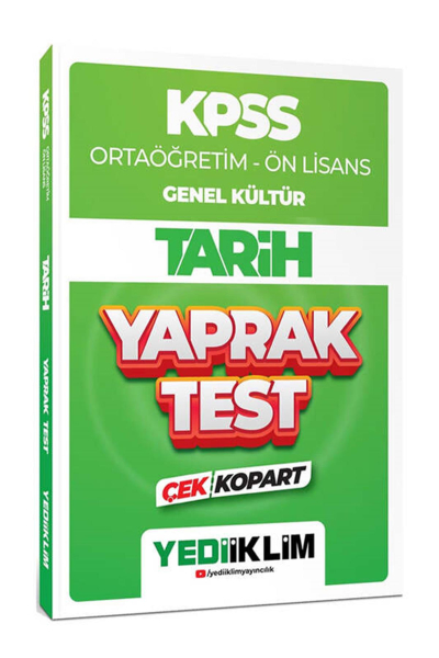Ortaöğretim Ön Lisans Genel Kültür Tarih Çek Kopart Yaprak Test Panda Fotokopi & Baskı Merkezi