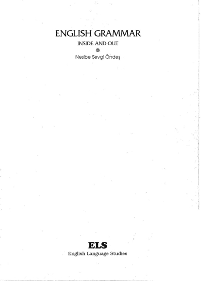English Grammar Inside And Out Nesibe Sevgi Öndeş Panda Fotokopi & Baskı Merkezi
