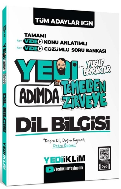 Tüm Adaylar İçin Yedi Adımda Temelden Zirveye Dil Bilgisi Video Konu Anlatımlı Video Çözümlü Soru Bankası Yediiklim Yayınları Panda Fotokopi & Baskı Merkezi