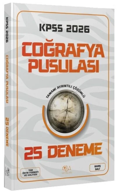 2026 KPSS Coğrafya Pusulası 25 Deneme Çözümlü CBA Yayınları Panda Fotokopi & Baskı Merkezi
