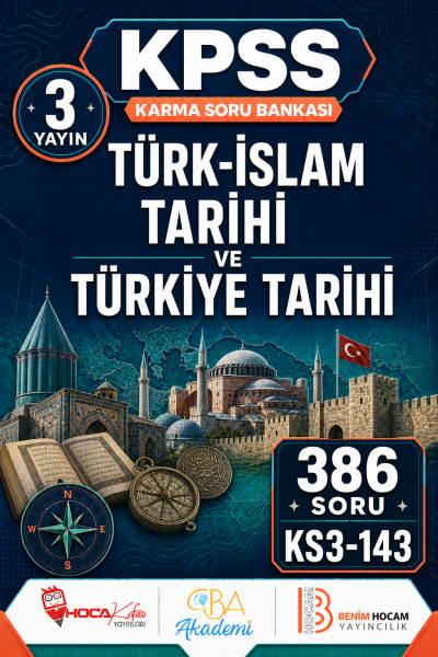 Türk-İslam Tarihi ve Türkiye Tarihi 3 Yayın 386 Soru (Benim Hocam - CBA - Hoca Kafası Yayınları) Panda Fotokopi & Baskı Merkezi