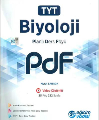 TYT Biyoloji Planlı Ders Föyü PDF Eğitim Vadisi Yayınları Panda Fotokopi & Baskı Merkezi