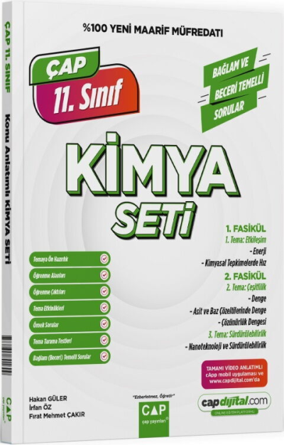 11. Sınıf Kimya Maarif Model Set Çap Yayınları Panda Fotokopi & Baskı Merkezi