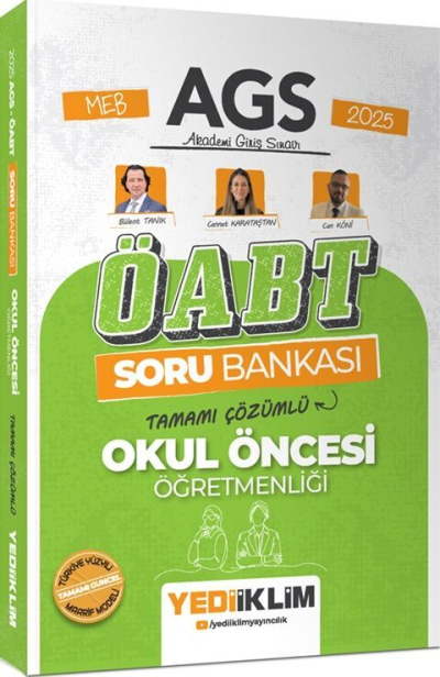 2025 MEB AGS ÖABT Okul Öncesi Öğretmenliği Tamamı Çözümlü Soru Bankası Yediiklim Yayınları Panda Fotokopi & Baskı Merkezi