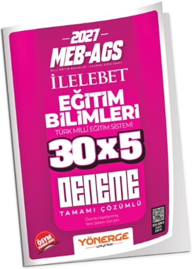 MEB-AGS Eğitim Bilimleri İLELEBET 30x5 Deneme Çözümlü Yönerge Yayınları Panda Fotokopi & Baskı Merkezi