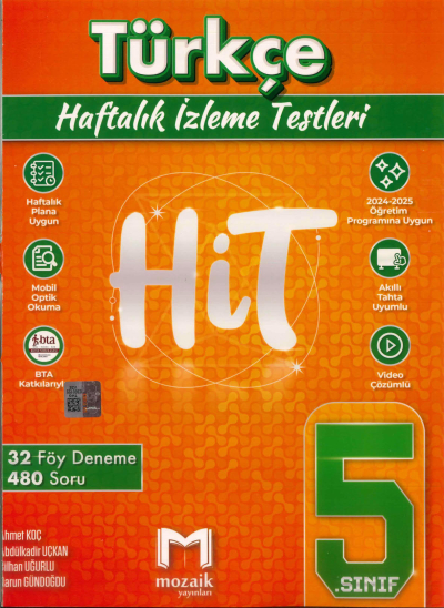 5. Sınıf Türkçe HİT 32 Deneme Mozaik Yayınları Panda Fotokopi & Baskı Merkezi