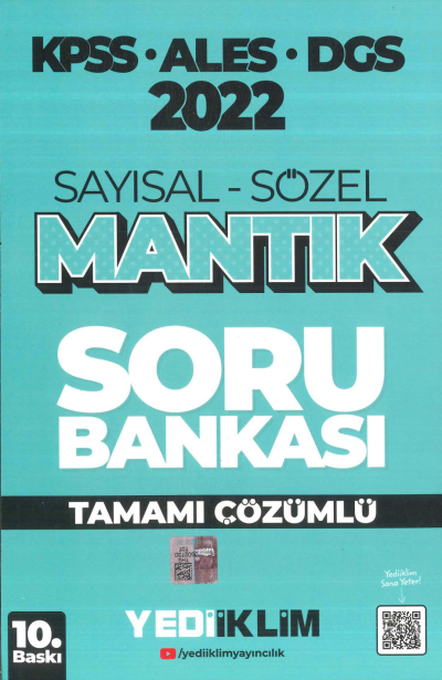 KPSS ALES DGS SAYISAL-SÖZEL MANTIK SORU BANKASI TAMAMI ÇÖZÜMLÜ Panda Fotokopi & Baskı Merkezi