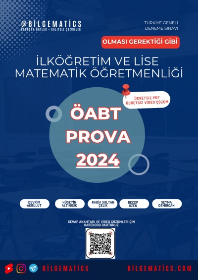BilgeMatics Hüseyin Hoca ÖABT Matematik Prova 2024