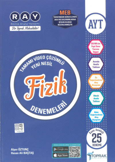 AYT Fizik RAY 25 li Denemeleri Panda Fotokopi & Baskı Merkezi