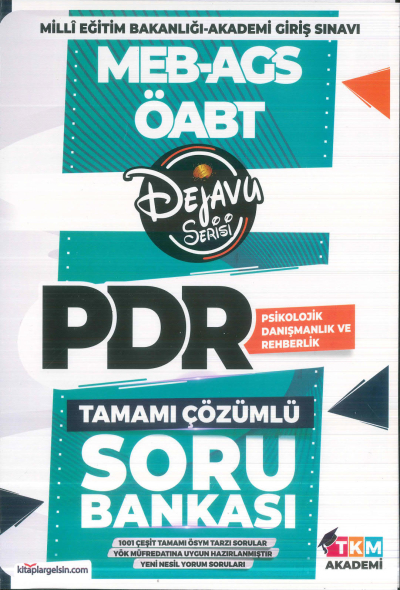 2025 ÖABT Psikolojik Danışmanlık ve Rehberlik DEJAVU Soru Bankası TKM Akademi Panda Fotokopi & Baskı Merkezi