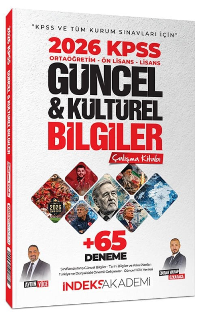 2026 KPSS Güncel ve Kültürel Bilgiler Çalışma Kitabı 65 Deneme İlaveli İndeks Akademi Yayıncılık Panda Fotokopi & Baskı Merkezi