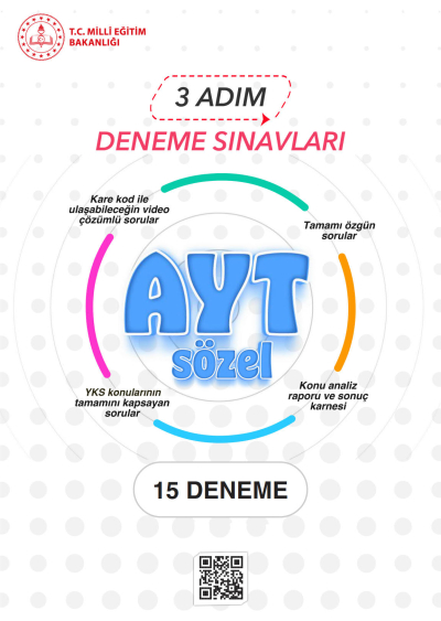 3 Adım Deneme Sınavları AYT Sözel 15 Deneme