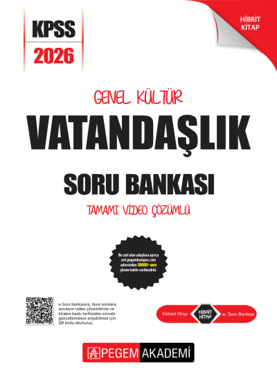 VATANDAŞLIK 2026 KPSS Genel Yetenek Genel Kültür Soru Bankası Modüler Çözümlü Pegem Akademi Yayınları Panda Fotokopi & Baskı Merkezi